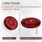 T119 Beeper Pager for Restaurant, Order Ready Buzzer, 10 Pagers