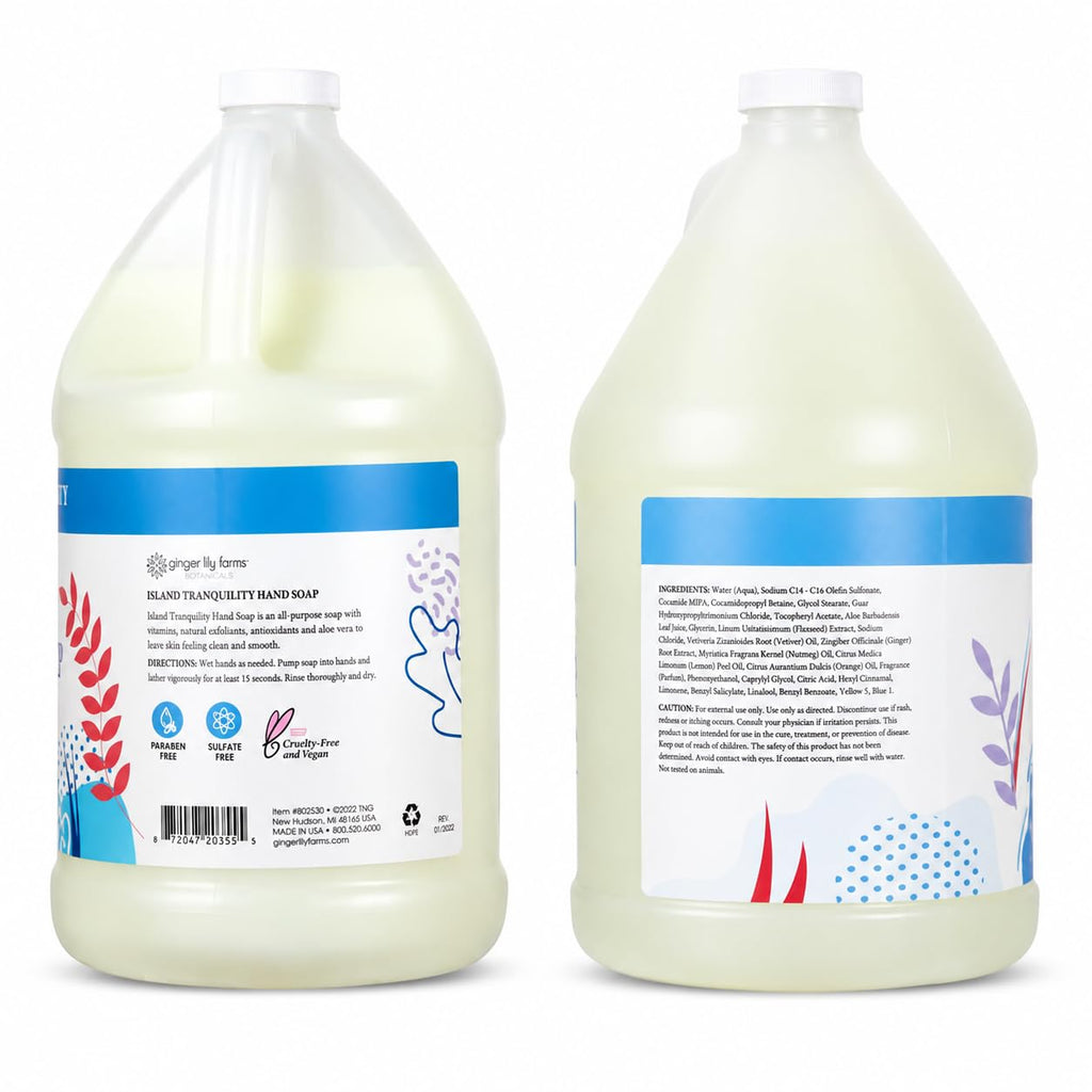 Botanicals Hand Soap, 128oz, Island Tranquility