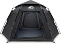 2/3/4 Person Camping Tent - Instant Pop Up Waterproof 2 Doors Tent with Easy Setup | 3-Season Hexagonal Dome Design