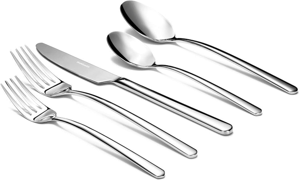 20-Piece Durable 18/10 Silverware Set, Stainless Steel Flatware (Riesa)