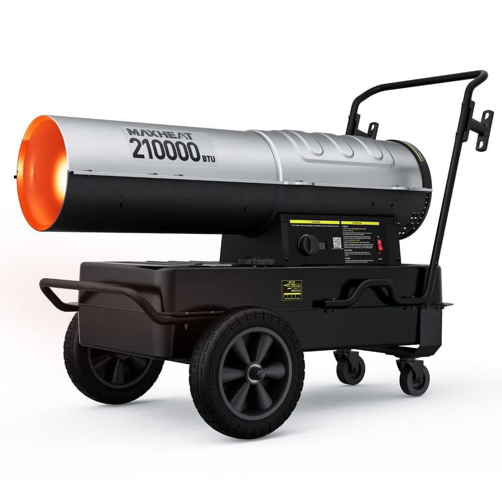 210,000 BTU Kerosene Forced Air Heater with Swivel Wheels