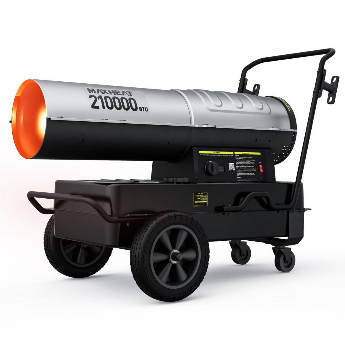 210,000 BTU Kerosene Forced Air Heater with Swivel Wheels