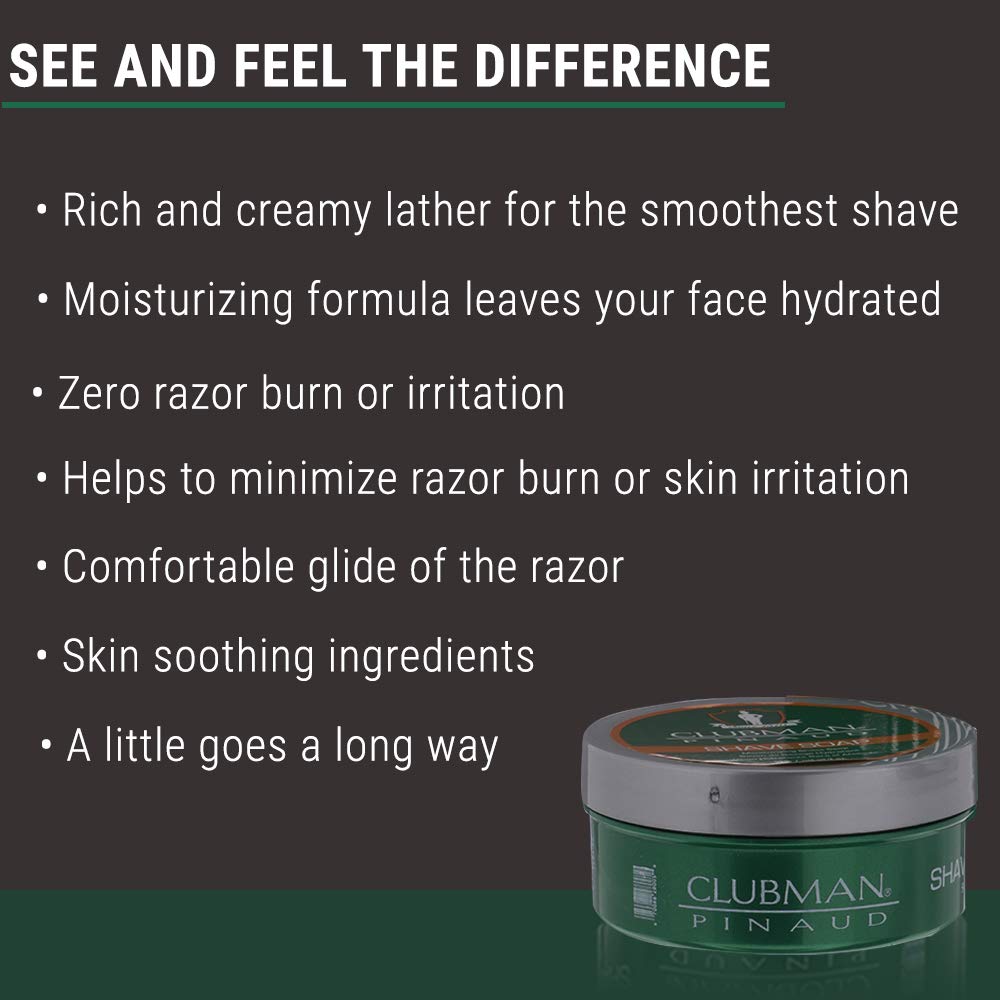 Pinaud Shave Soap – Classic Shaving Soap for Men, Rich Lather for Smooth Shave, 2oz, 2 Pack