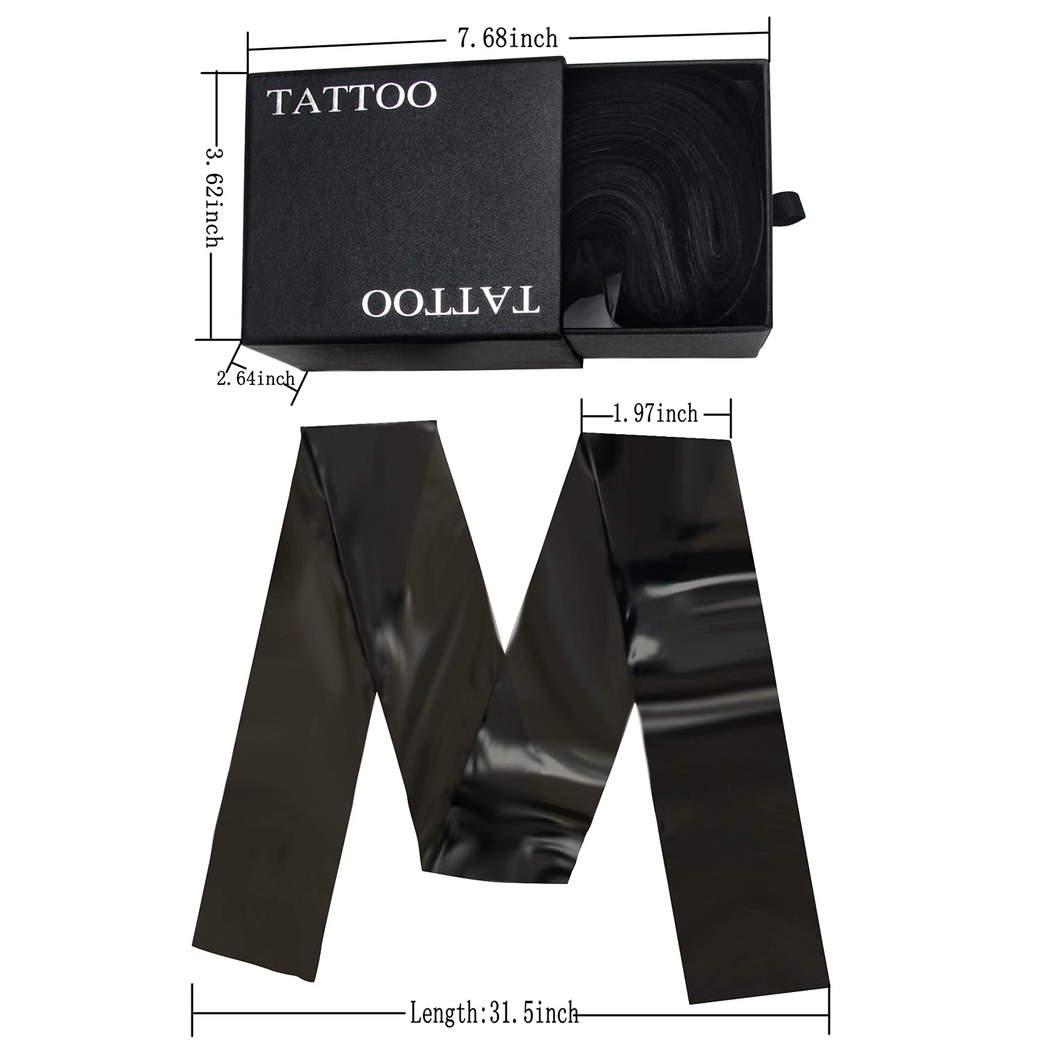 Tattoo Clip Cord Covers,DOWEI One Box of 100PCS Plastic Black Clip Cord Sleeves,Tattoo Clip Cord Bags for Tattoo