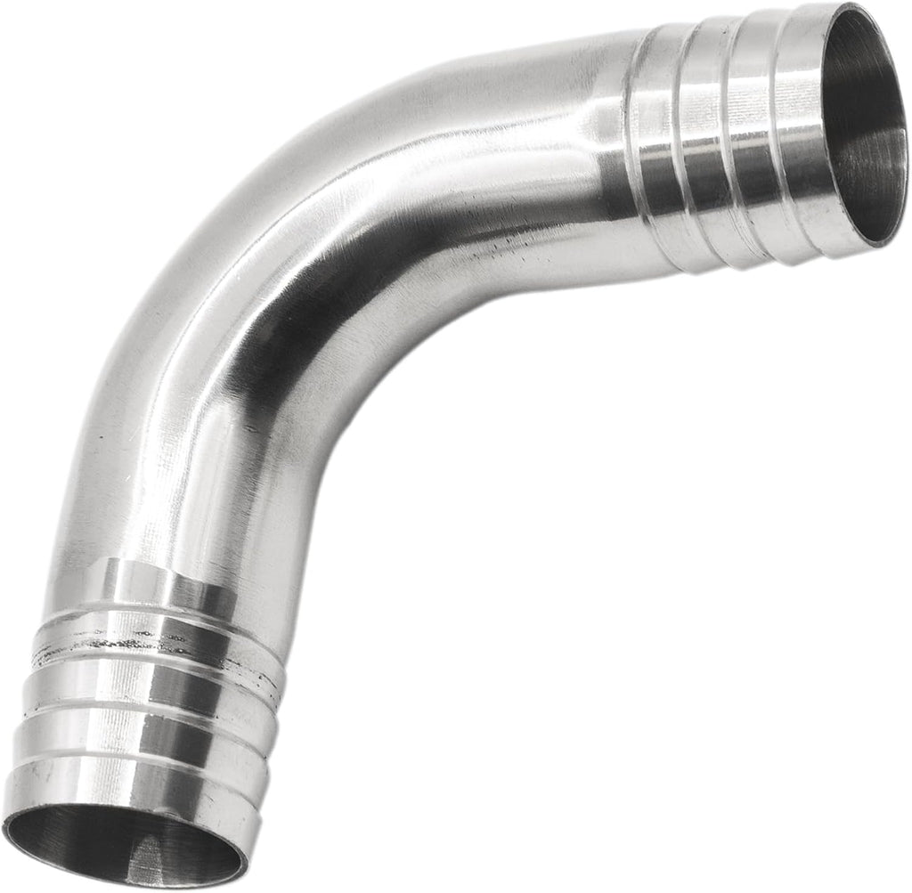 Stainless Steel Sanitary Hose Barb 90 Degree Elbow 1-1/4" x 1-1/4" Barbed