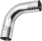 Stainless Steel Sanitary Hose Barb 90 Degree Elbow 1-1/4" x 1-1/4" Barbed
