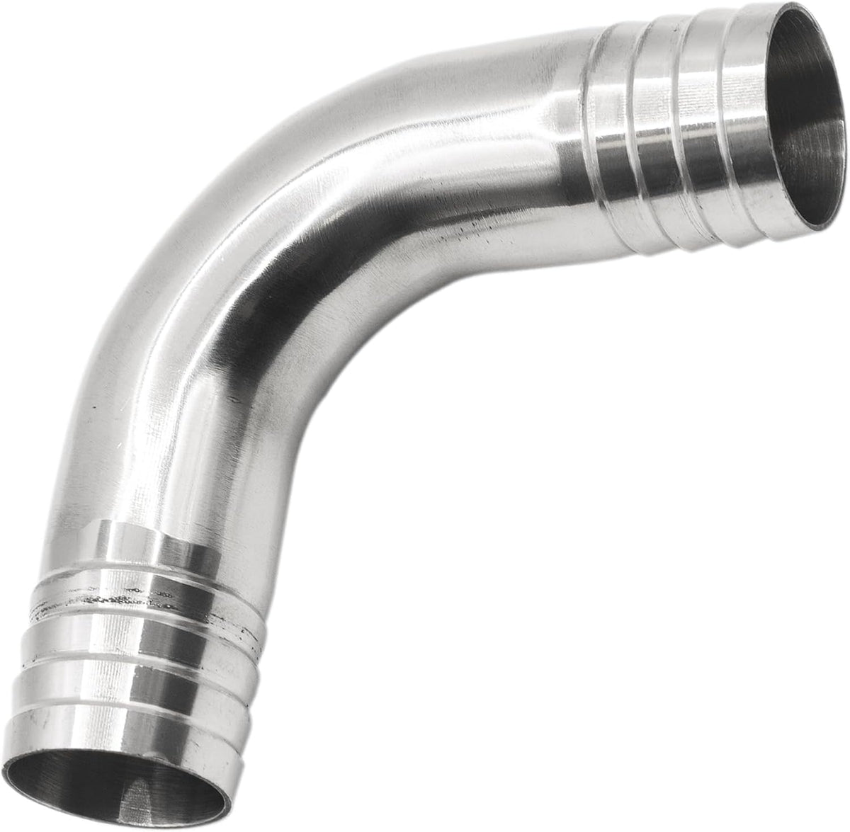 Stainless Steel Sanitary Hose Barb 90 Degree Elbow 1-1/4" x 1-1/4" Barbed