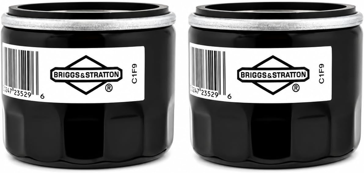 Briggs & Stratton 2 Pack Oil Filter, Genuine Replacement Part 492932, Compatible with Lawn Mower