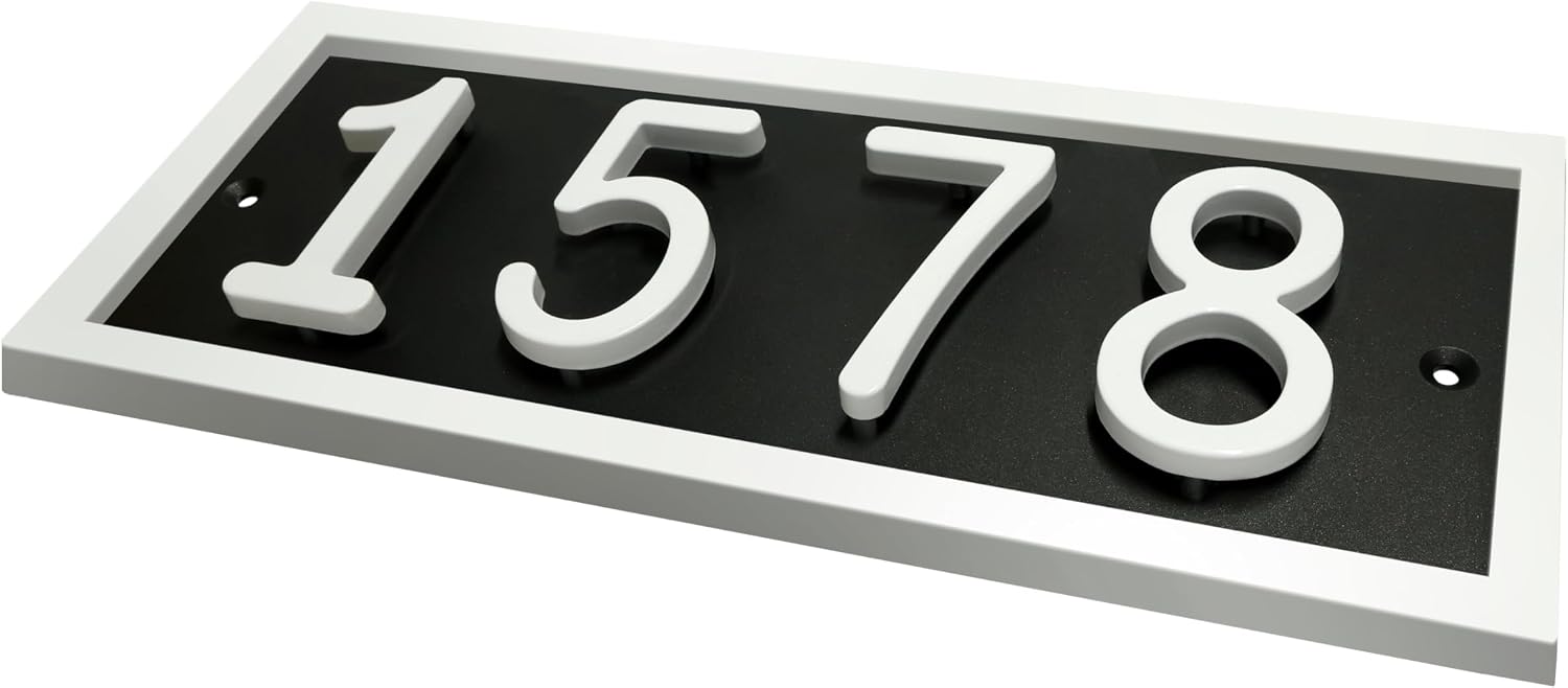 Personalized Floating House Numbers Address Street Sign Plaque in Vertical/Horizontal, Aluminum Modern Front Door