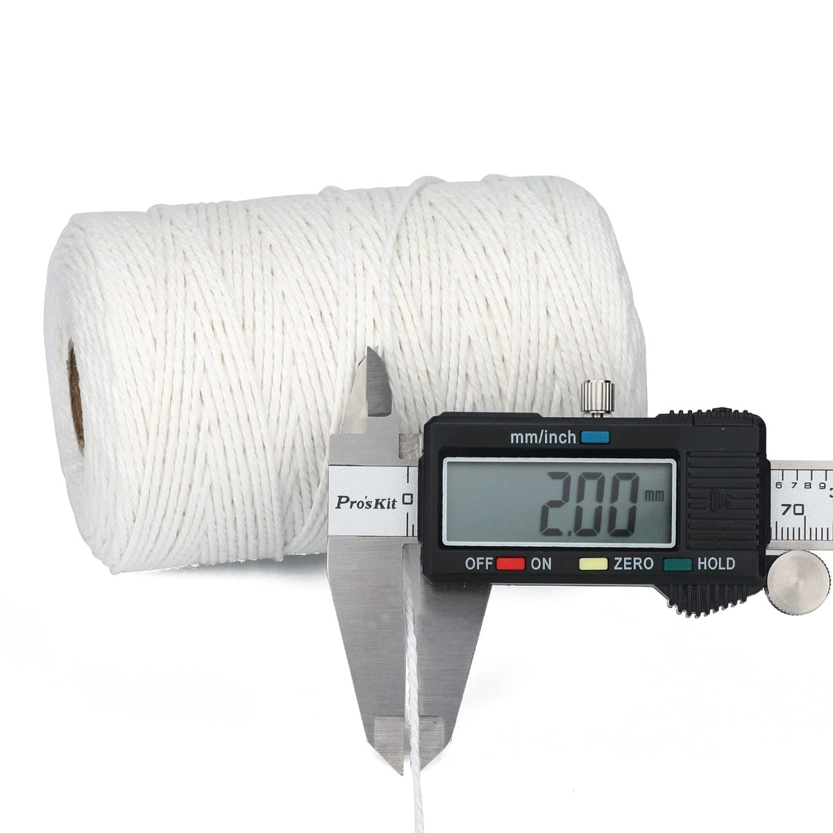 Cotton Butchers Twine String 656 Feet 2mm White Twine for Cooking
