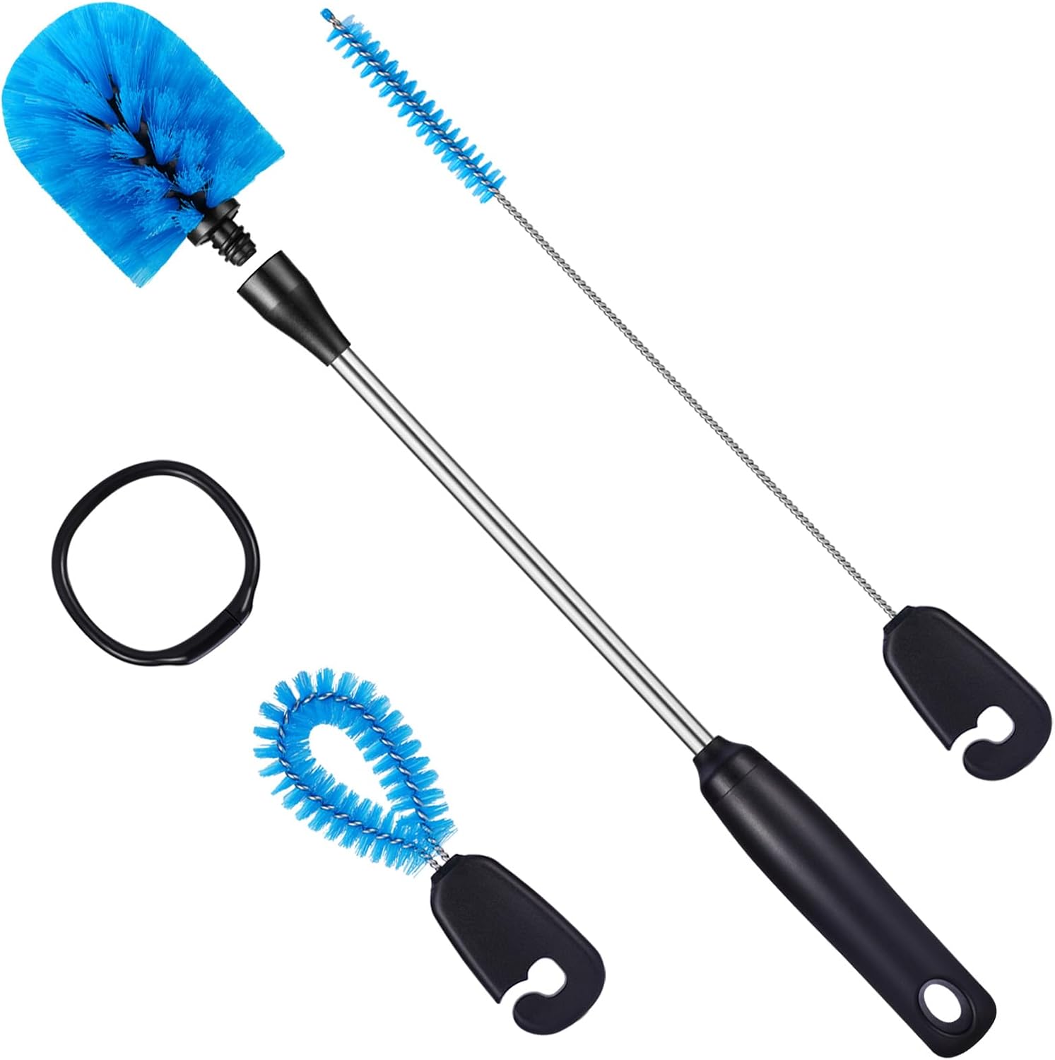 3-in-1 Water Bottle Brush and Straw Cleaning Set, Round Head | Non-Silp, Stainless Steel, Long Handle with