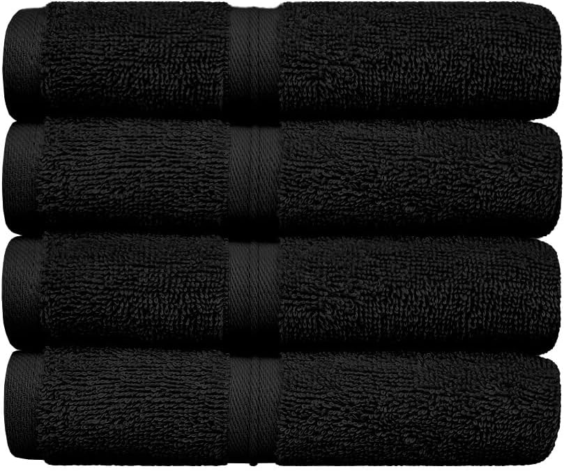 Fluffy & Super Soft Washcloths Set of 4 (12" x 12") - Hotel Quality - Perfect as, Hotel Towels, Face Washcloths, Face