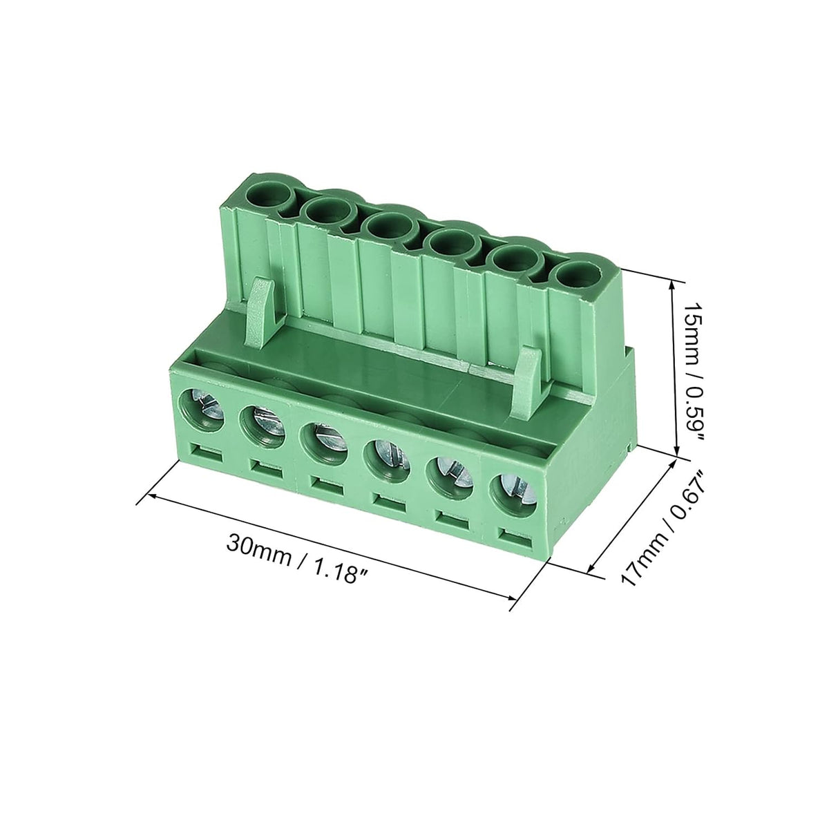 10pcs 6P 5.08mm Angle PCB Screw Terminal Block