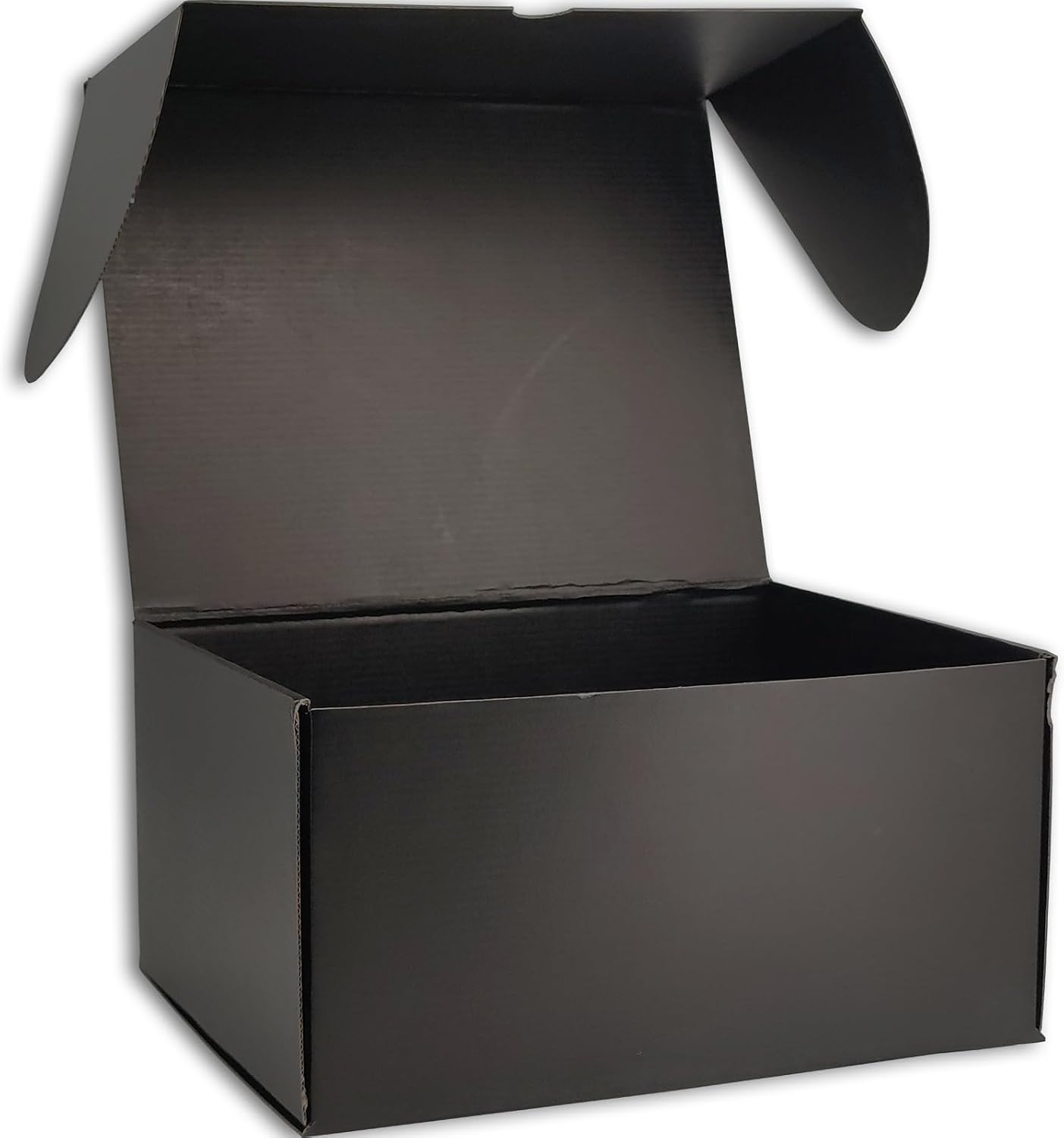 12x8x6 Shipping Boxes Black Mailer Corrugated Cardboard Box Set of 15