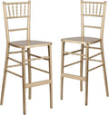 Hercules Wood Chiavari Chair, Gold, 2-Pack