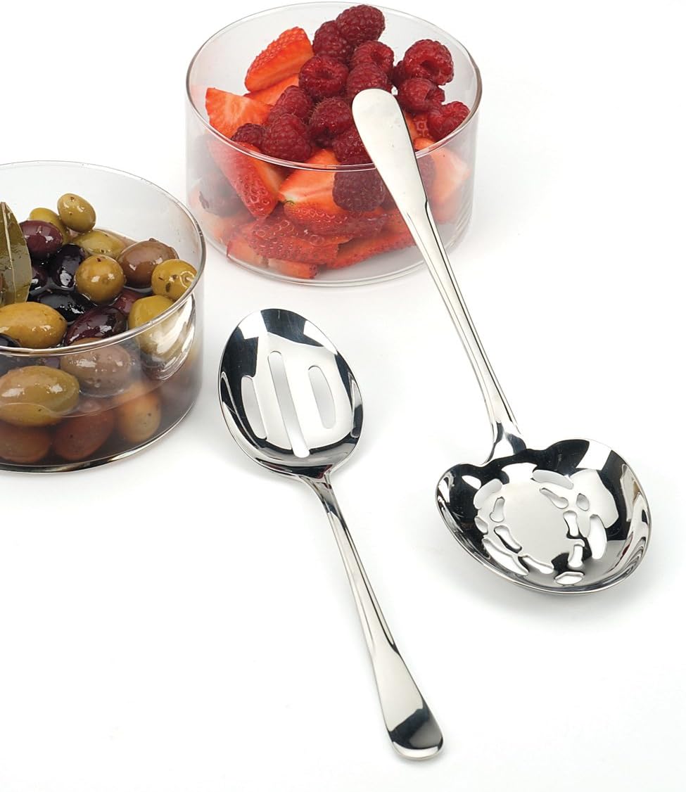Endurance Flatware Collection Stainless Steel, Dishwasher Safe, Slotted Serving Spoon