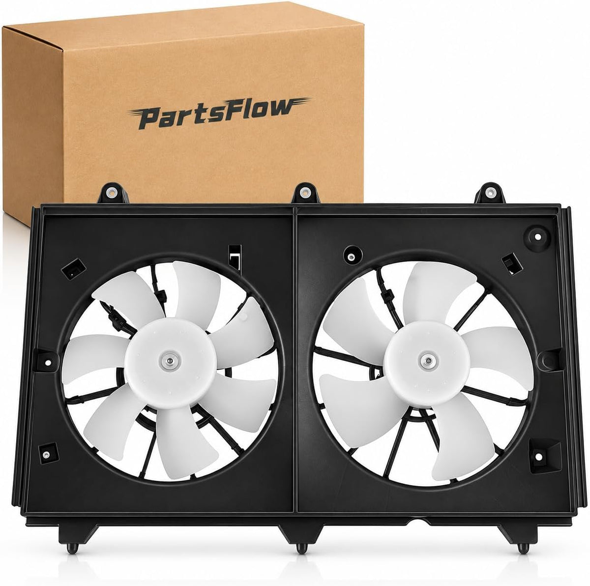 PartsFlow Engine Radiator Cooling Fan Assembly for 2003-2007 Honda Accord 2.4L 19015RAAA02 620-257