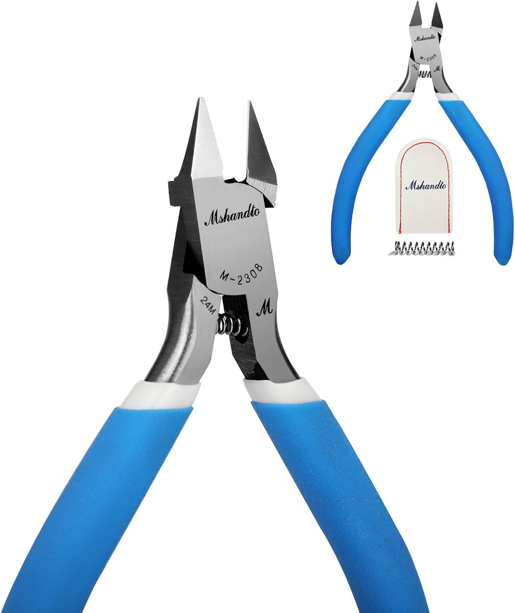Model Nippers, mshandto 4.4" Thin Single Blade Sprue Cutter Hobby Nippers, Gundam Model Tools for Cutting Thin