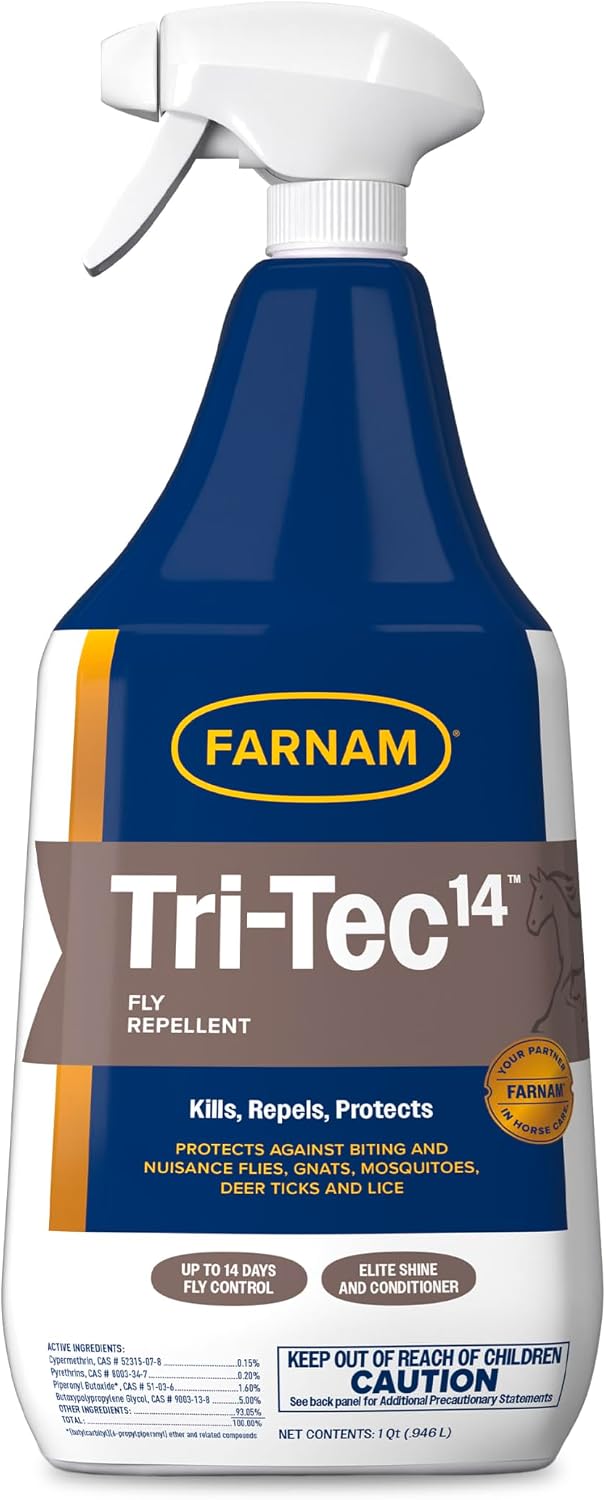 Tri-Tec 14 Fly Spray for Horses, Protects for Up to 14 Days, 32 oz