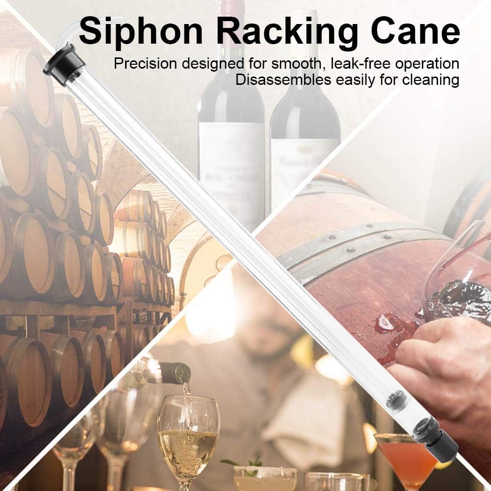 35cm Mini Auto Siphon Racking Cane for Beer & Wine - Plastic Siphon with Tubing, Sediment-Freely Transfer, Leak-Proof
