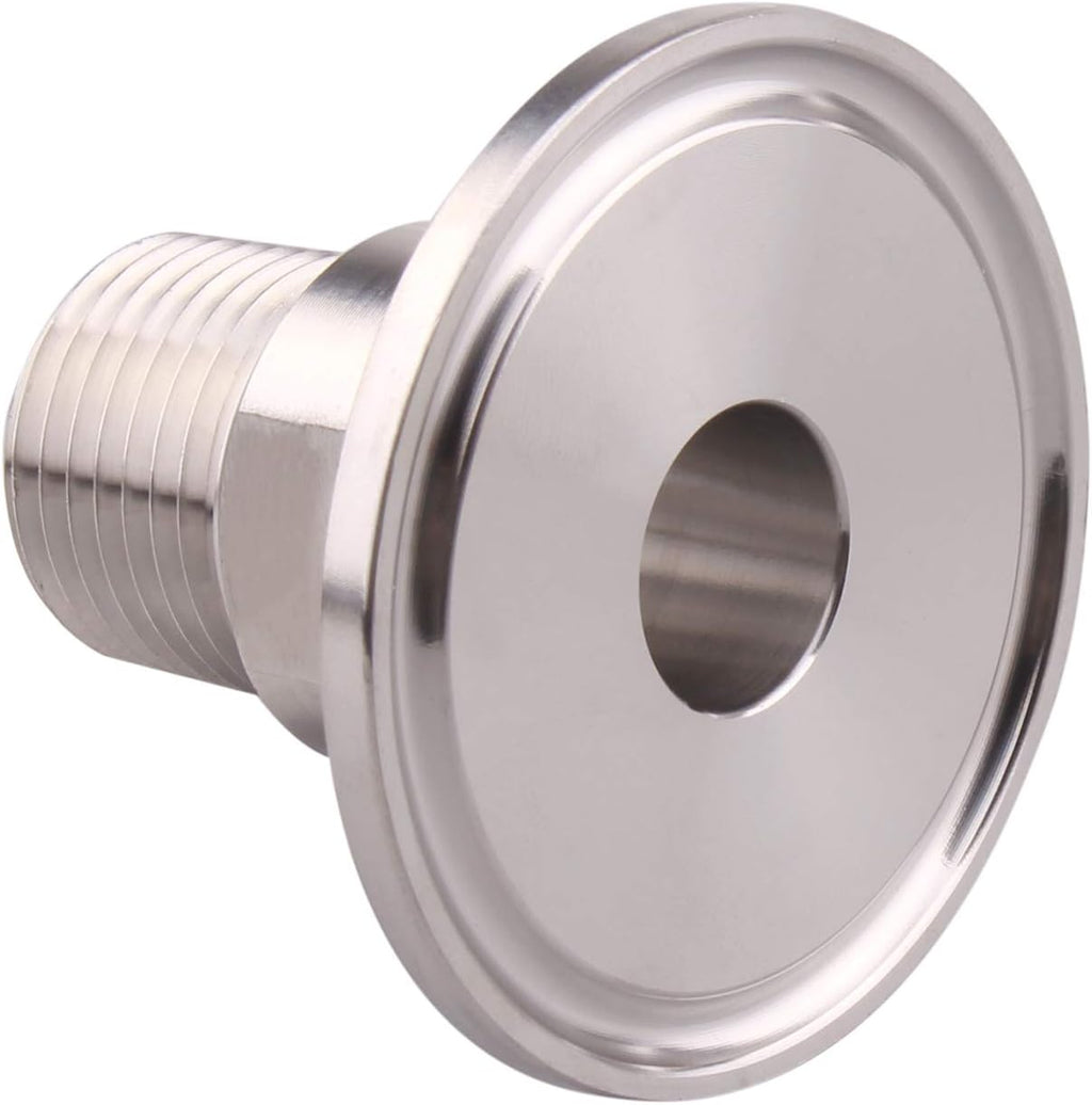 DERNORD 1.5 Inch Sanitary Tri Clamp to 1/2" Male Tri Clover