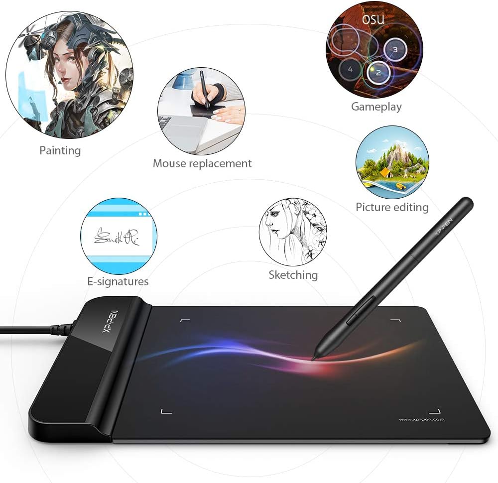 Drawing Tablet XPPen G430S OSU, Graphic Drawing Tablet with 8192 Levels Pressure Battery-Free Stylus, 4 x 3 inch