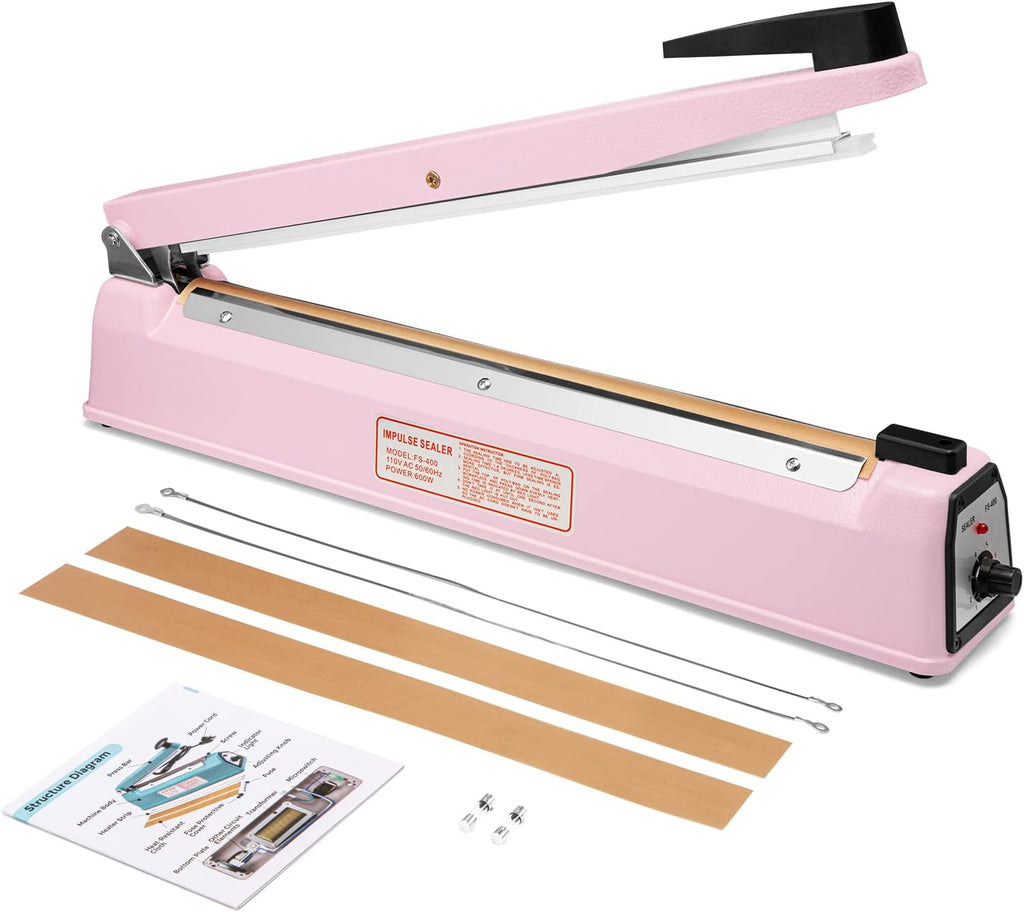 Impulse Sealer 16 inch Manual Heat Sealer Machine for Plastic Bags
