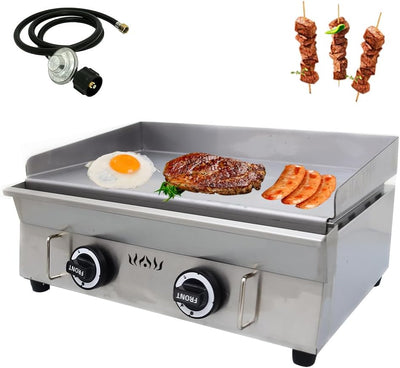 Commercial 2800Pa LPG Countertop Grill Griddle 21.26x13.39in Plate