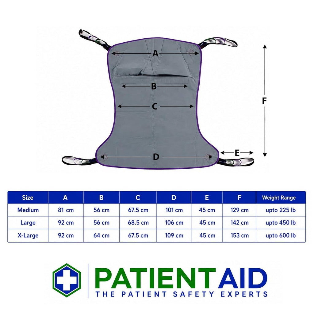 Solid Fabric Full Body Sling for Hoyer Patient Lift Sling