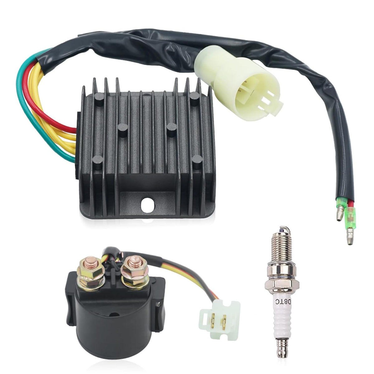 Voltage Regulator Rectifier & Starter Relay Solenoid for Honda 300 Fourtrax