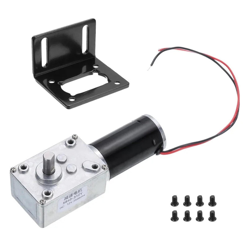 5840-31ZY Worm Gear Motor DC 12V/24V 7RPM~470RPM Speed Adjustable Miniature Small High Torque Power 5.0 1PCS(80RPM,24V)