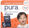 Baby Diapers Size 5 (27-35 lbs) 96 Count Sensitive Skin