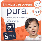 Baby Diapers Size 5 (27-35 lbs) 96 Count Sensitive Skin