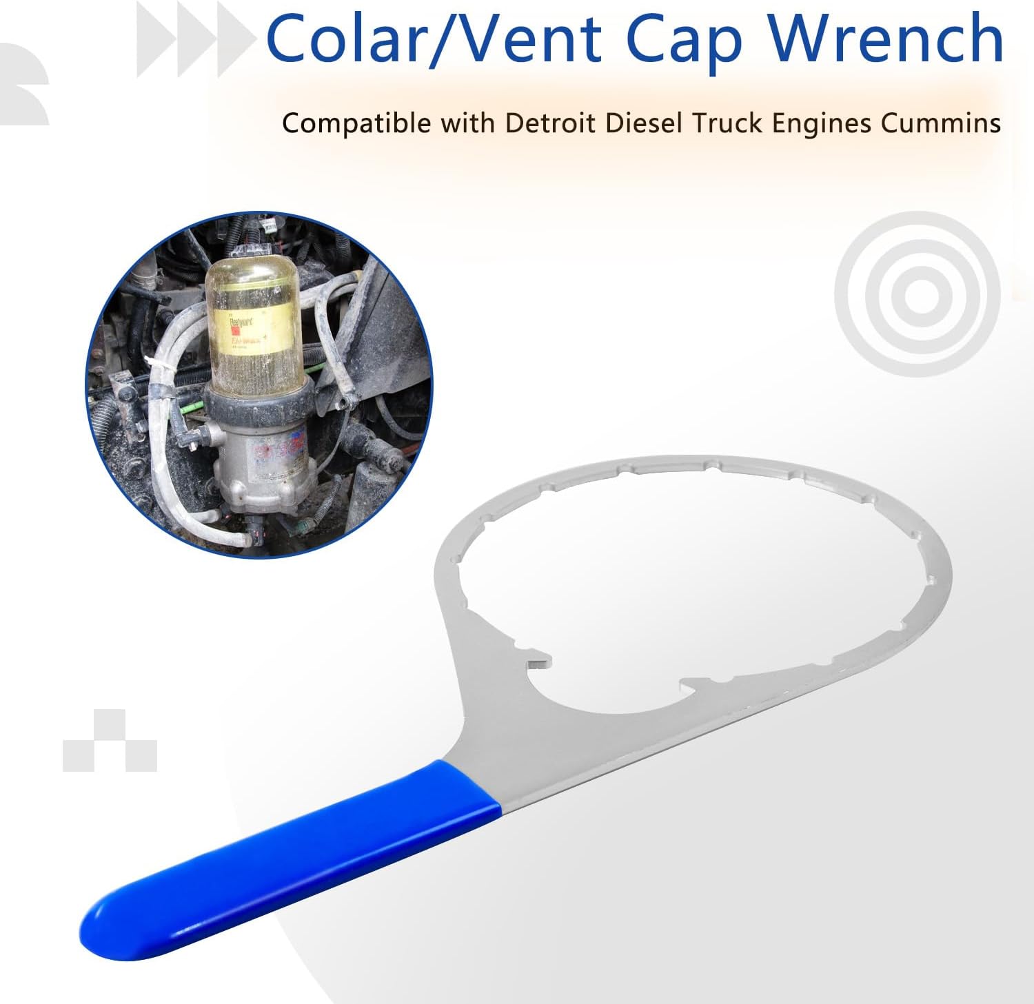 6 Inch Colar/Vent Cap Fuel Filter Wrench for 380134 382,Blue | Removal Tools for Davco Fuel Water