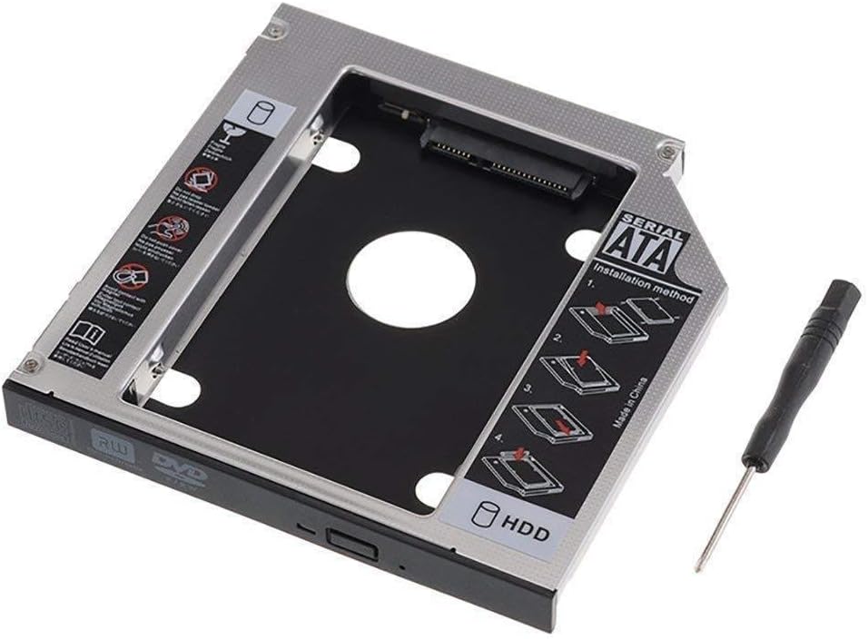 SATA 2nd HDD SSD Hard Drive Caddy for 12.7mm Universal CD / DVD-ROM Optical Bay