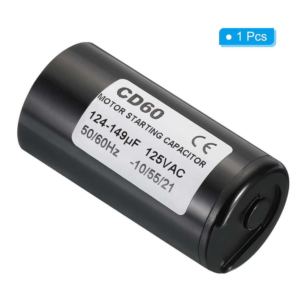 Patikil Motor Start Capacitor, 124-149uF/Mfd 125V 50/60Hz CD60 Run Capacitor