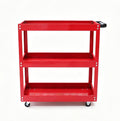 3 Tier Metal Rolling Tool Cart Heavy Duty Utility Cart with Handle Wheels | Metal Storage Service Cart Garage Tool