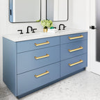 2 Pack 15 Inch Gold Cabinet Pulls, Square Drawer Handles