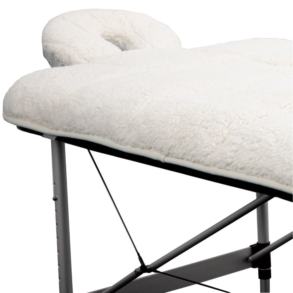 ForPro Premium Quilted Fleece Table Pad Set, Natural, Extra Soft, Hypoallergenic, for Massage Tables, Includes