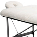ForPro Premium Quilted Fleece Table Pad Set, Natural, Extra Soft, Hypoallergenic, for Massage Tables, Includes