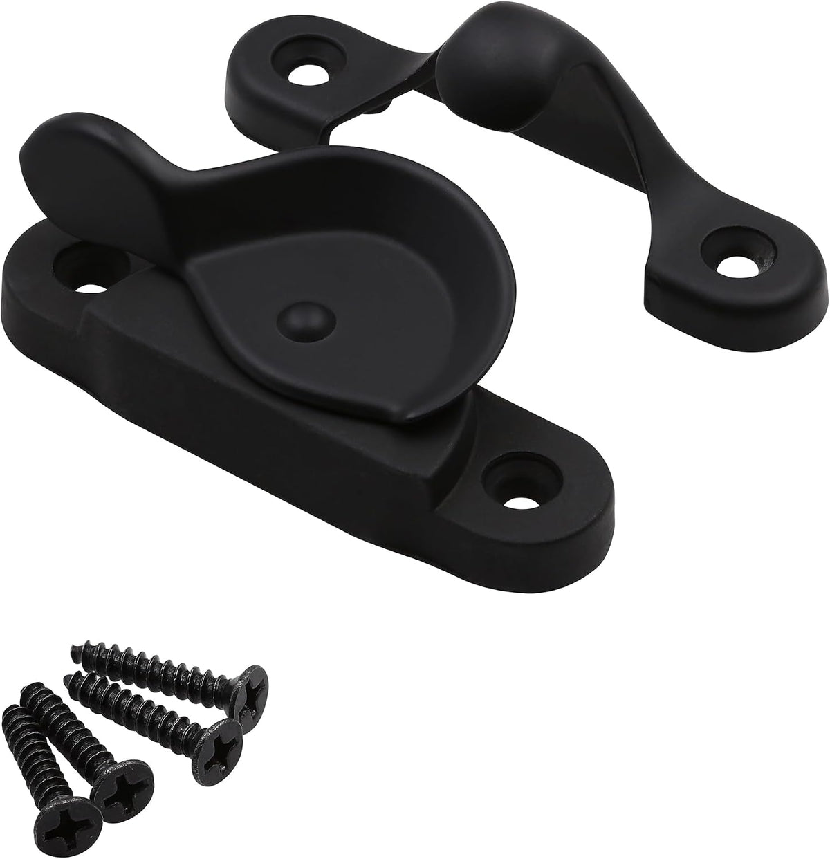 F 26208 Diecast Cam Action Window Sash Lock with Alignment Lugs, Mounting Holes 1-3/4 in. on Center, Matte Black
