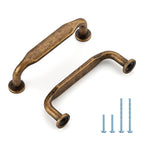 Antique Brass Solid Cabinet Handles & Pulls 3 Inch 20 Pack