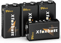 9V Batteries Carbon 6F22 9 Volt Battery for Smoke/CO Detectors Leakproof & Long-Lasting, 4 Count Pack Square Fire