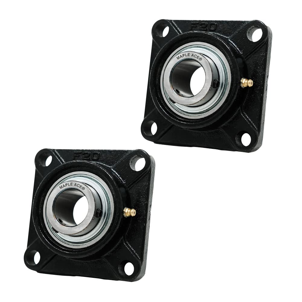 MAPLE ACE UCF205-14 Square Flange Bearing 7/8" Bore Self-Aligning (Qty 2)