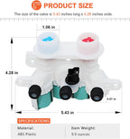 【𝟮𝟬𝟮𝟲 𝗨𝗽𝗴𝗿𝗮𝗱𝗲𝗱】W11096268 w10758829 Water Inlet Valve - w10853296 suitable for kenmore whirlpool washers - W10632527 w11220230 water inlet valve exact fit wtw7300dw1, wtw8500dc5, etc.