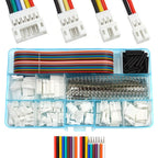 JST PH 2.0 Connectors Pin Header and Ribbon Cable Wire Kit 2.0mm Pitch JST PH - 2/3/4/5/6/7/8 Male Pin Female Housing