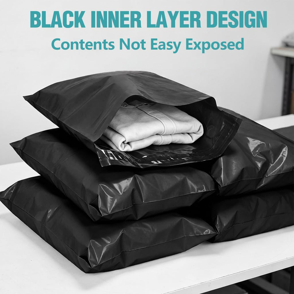 3 Size Poly Mailers 30 Pcs, Black Shipping Bags, Self-sealing Packaging Bag