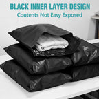 3 Size Poly Mailers 30 Pcs, Black Shipping Bags, Self-sealing Packaging Bag