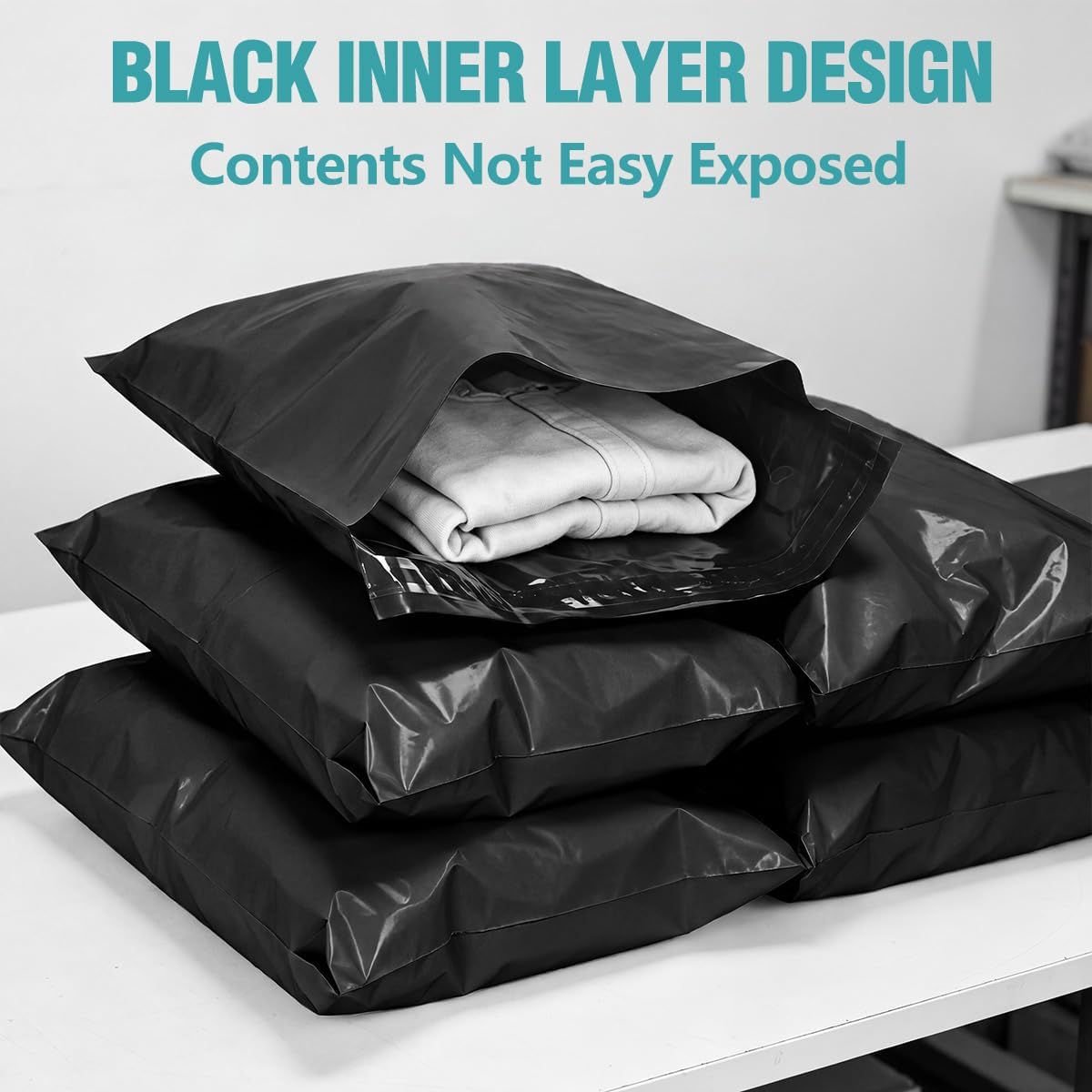 3 Size Poly Mailers 30 Pcs, Black Shipping Bags, Self-sealing Packaging Bag