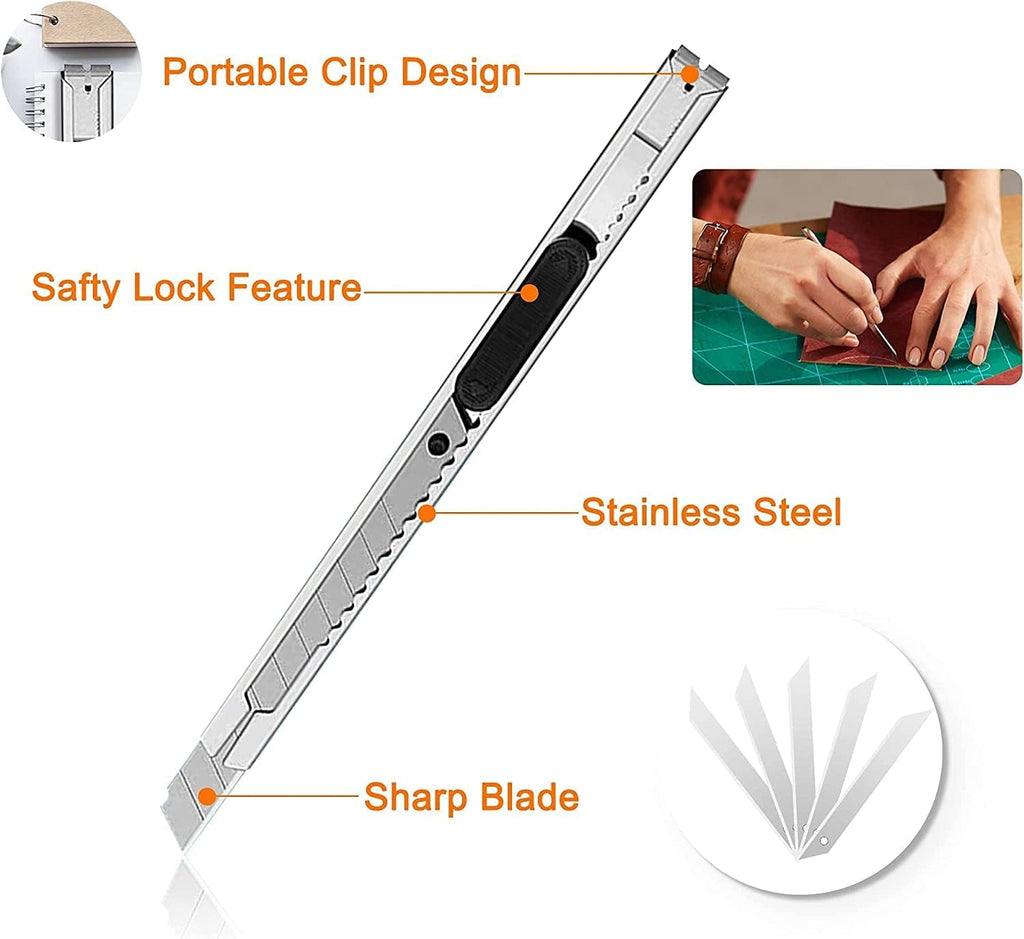 27PCS Craft Weeding Tools for Vinyl Kit,Utility Knife Vinyl Weeding Tool Set with 12Inch Paper Cutter Trimmer for